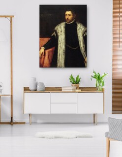 Foto 5 | Cuadro Decorativo - Joven De Veinticinco Años Con Abrigo Forrado De Piel- Jacopo Tintoretto - Fotografía - 69x92