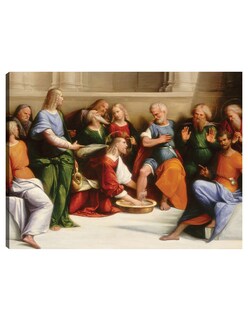 Foto 1 | Cuadro Decorativo - Cristo Lavando Los Pies De Los Discípulos, C. 1520/1525- Garofalo - Religión - 77x102 - Fine Art Tj