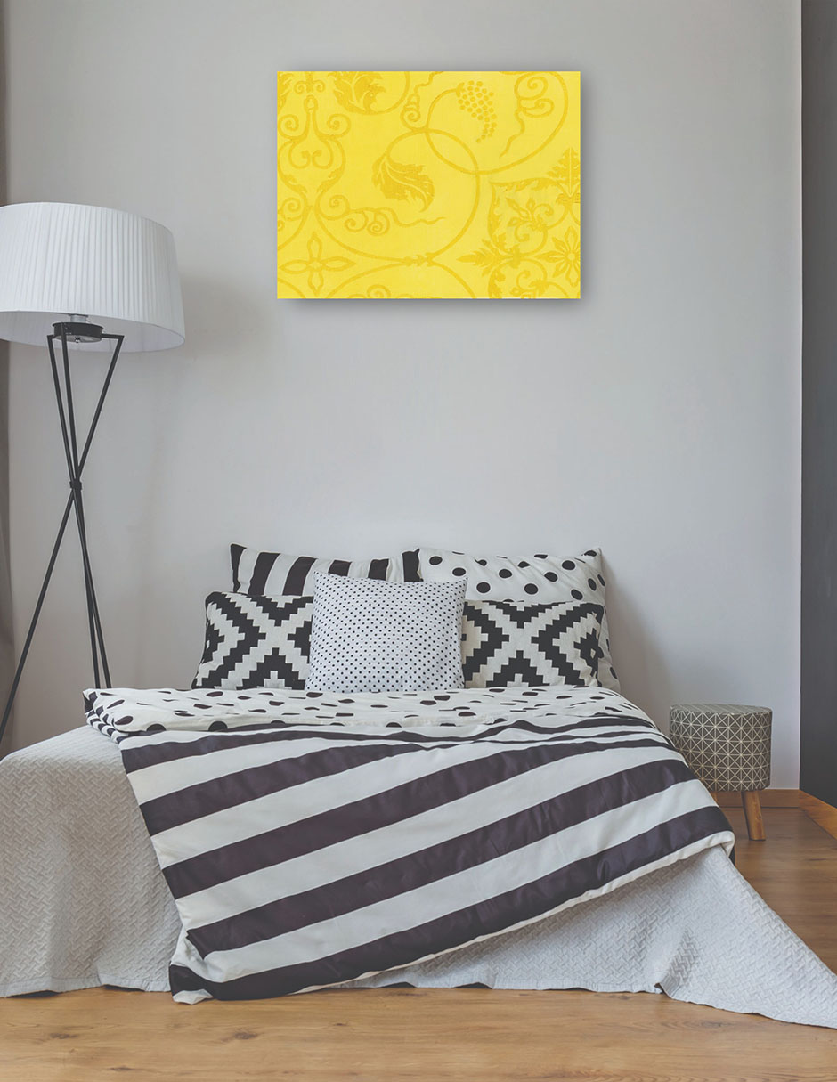 Foto 4 pulgar | Cuadro Decorativo - Grabado En Madera Original Vintage Japonés -amarillo- Taguchi Tomoki - Abstracto - 77x102 - Fine