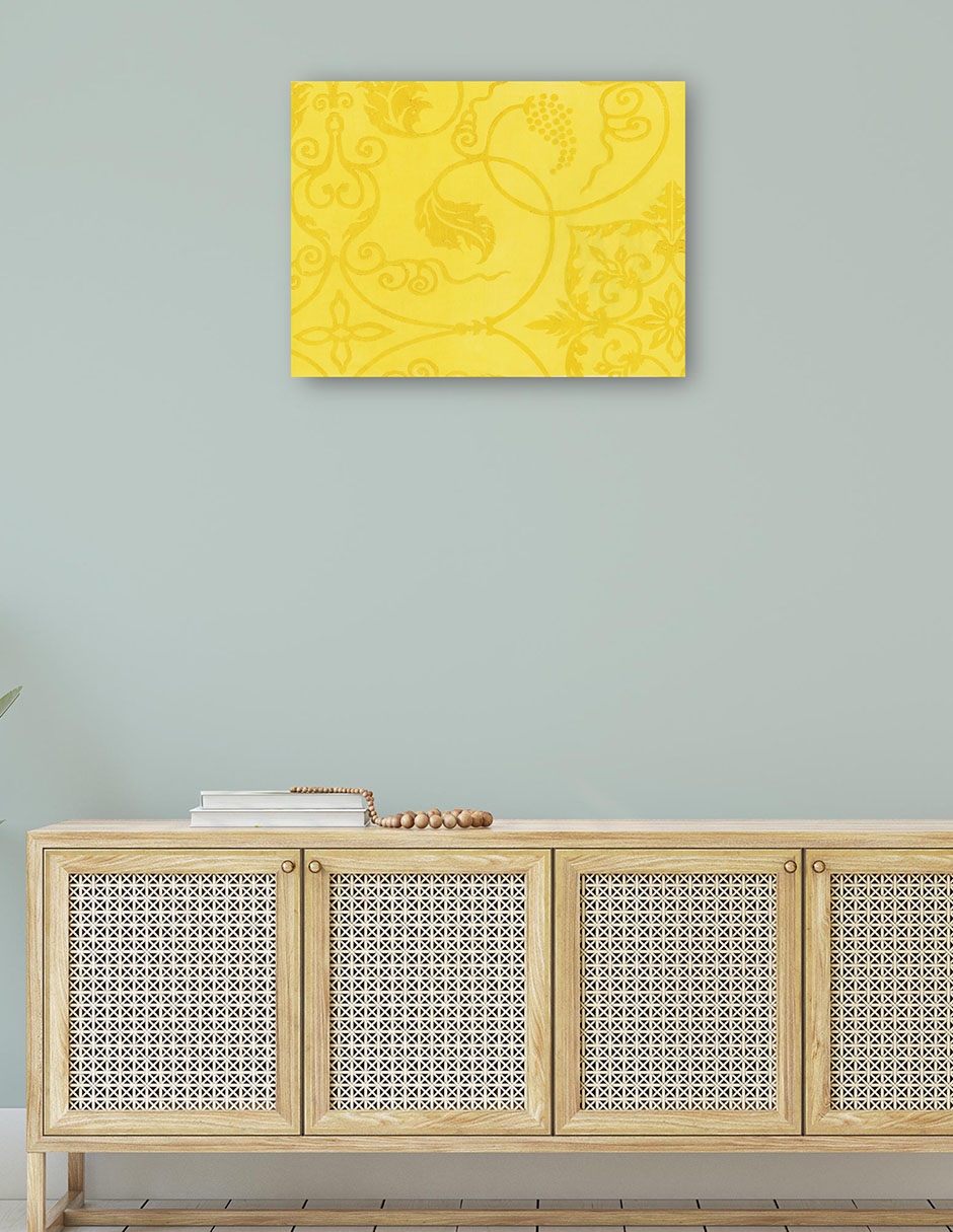 Foto 5 pulgar | Cuadro Decorativo - Grabado En Madera Original Vintage Japonés -amarillo- Taguchi Tomoki - Abstracto - 77x102 - Fine