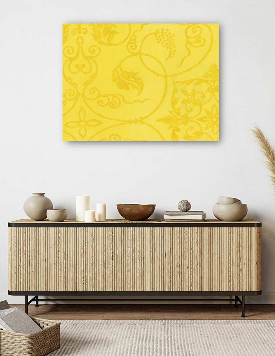 Foto 6 pulgar | Cuadro Decorativo - Grabado En Madera Original Vintage Japonés -amarillo- Taguchi Tomoki - Abstracto - 77x102 - Fine
