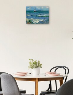 Foto 2 | Cuadro Decorativo - Paisaje Marino Cerca De Les Saintes Maries De La Mer- Vincent Van Gogh - Religión - 77x102 - Fi
