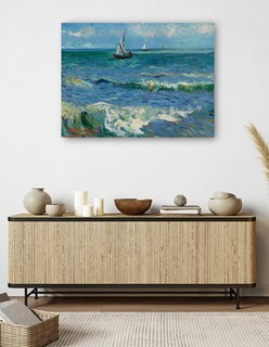 Foto 5 | Cuadro Decorativo - Paisaje Marino Cerca De Les Saintes Maries De La Mer- Vincent Van Gogh - Religión - 77x102 - Fi