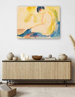 Foto 5 | Cuadro Decorativo - Desnudo Femenino Sentado Con Medias Azules (1919-1924)- Edvard Munch - Fotografía - 69x92 - Fine
