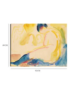 Foto 6 | Cuadro Decorativo - Desnudo Femenino Sentado Con Medias Azules (1919-1924)- Edvard Munch - Fotografía - 69x92 - Fine