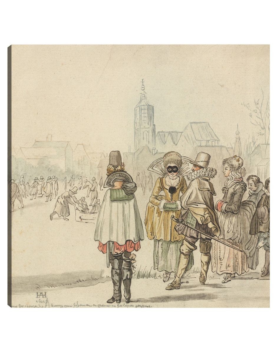 Foto 2 pulgar | Cuadro Decorativo - El Rey Del Invierno Sobre El Hielo- Cornelis Ploos Van Amstel After Hendrick Avercamp - 51x51
