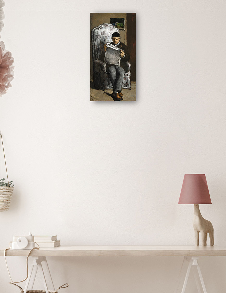 Foto 4 pulgar | Cuadro Decorativo - El Padre Del Artista, Leyendo The Event (1866)- Paul Cézanne - Fotografía - 34x64 - Fine Art Tj
