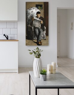 Foto 5 | Cuadro Decorativo - El Padre Del Artista, Leyendo The Event (1866)- Paul Cézanne - Fotografía - 34x64 - Fine Art Tj