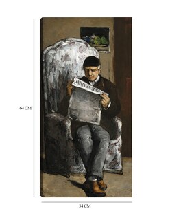 Foto 6 | Cuadro Decorativo - El Padre Del Artista, Leyendo The Event (1866)- Paul Cézanne - Fotografía - 34x64 - Fine Art Tj