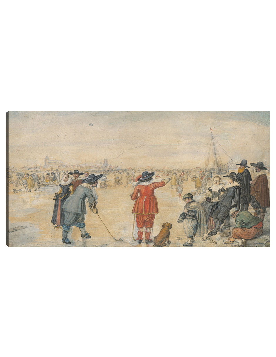 Foto 2 pulgar | Cuadro Decorativo - Juegos De Invierno En El Río Helado Ijssel- Hendrick Avercamp - Fotografía - 54x102 - Fine Art Tj