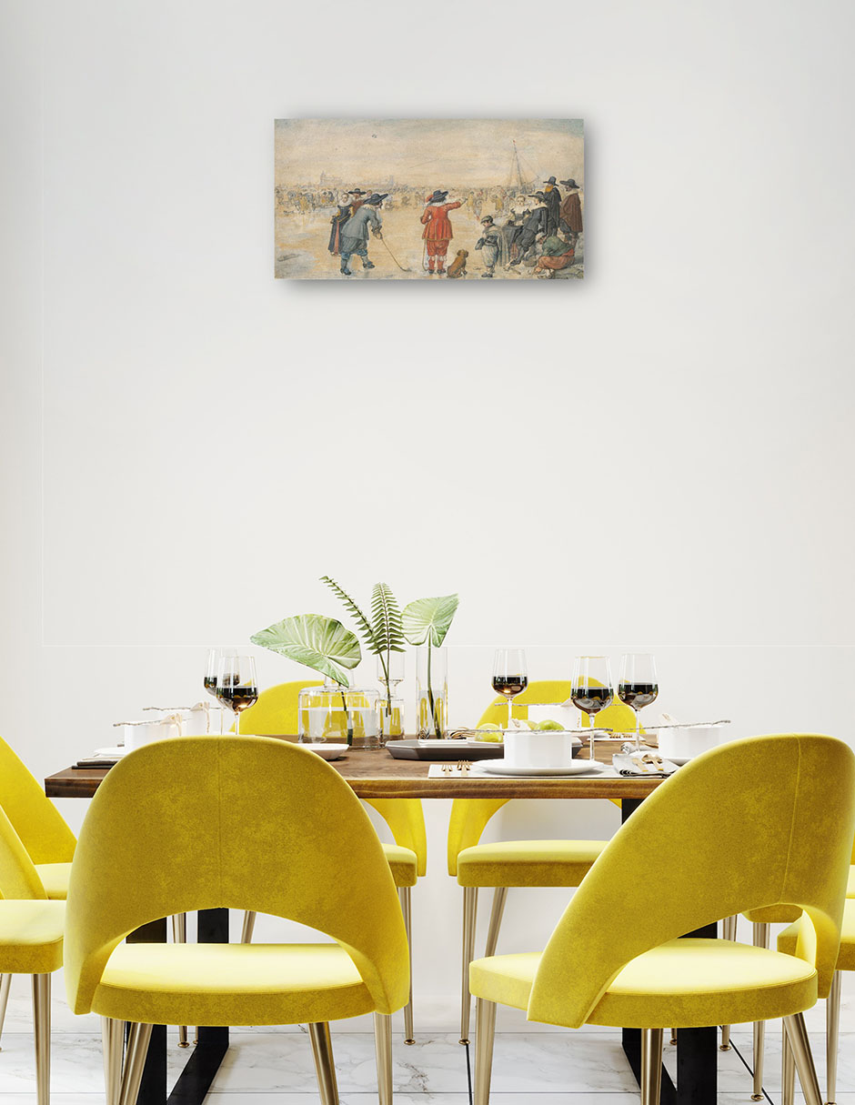 Foto 4 pulgar | Cuadro Decorativo - Juegos De Invierno En El Río Helado Ijssel- Hendrick Avercamp - Fotografía - 54x102 - Fine Art Tj