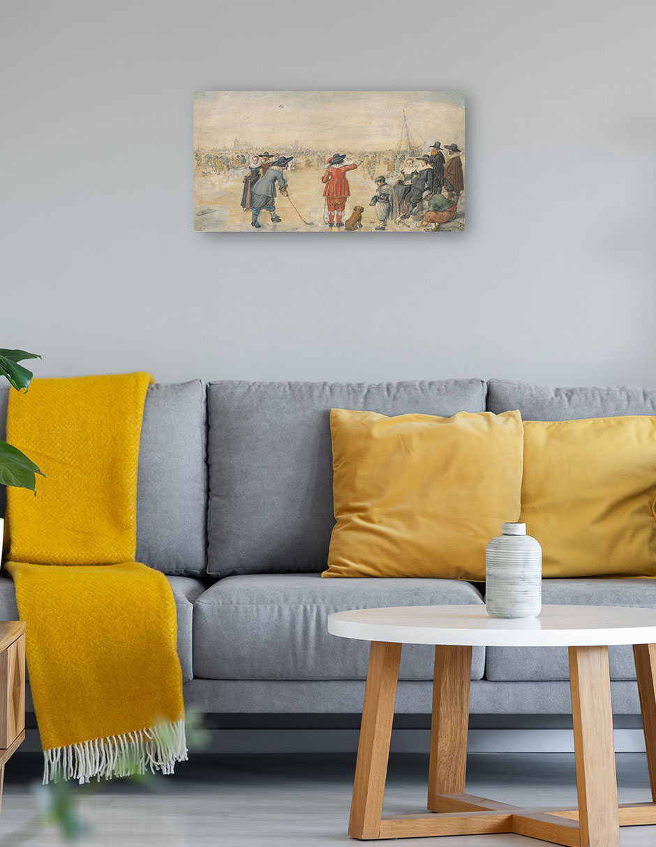 Foto 5 pulgar | Cuadro Decorativo - Juegos De Invierno En El Río Helado Ijssel- Hendrick Avercamp - Fotografía - 54x102 - Fine Art Tj
