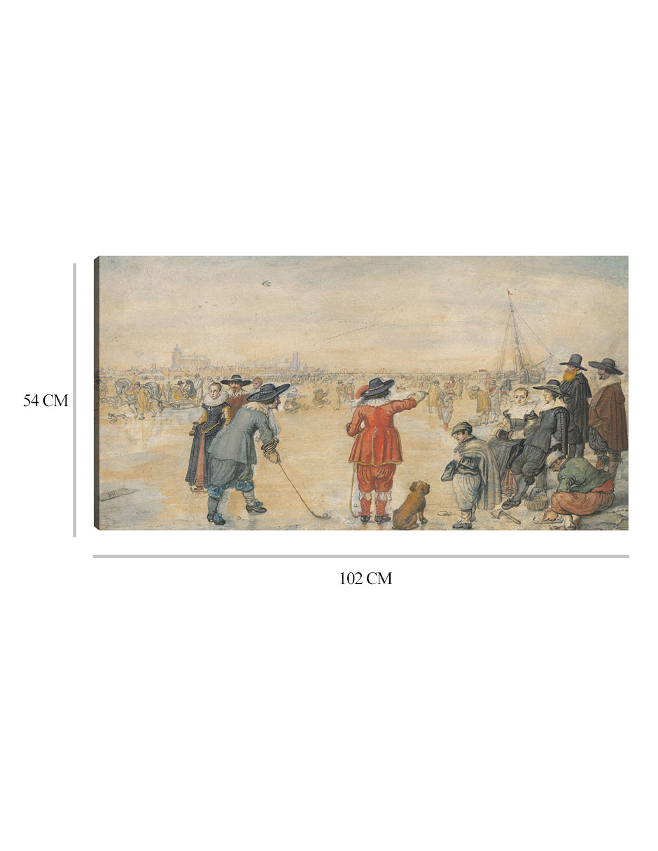 Foto 6 | Cuadro Decorativo - Juegos De Invierno En El Río Helado Ijssel- Hendrick Avercamp - Fotografía - 54x102 - Fine Art Tj