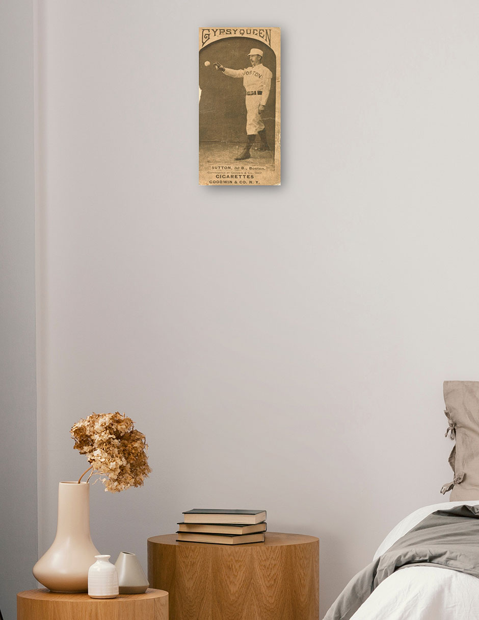 Foto 2 | Cuadro Decorativo - Ezra Sutton, Boston Beaneaters, Retrato De Tarjeta De Béisbol- Library Of Congress - 46x89 - Fi
