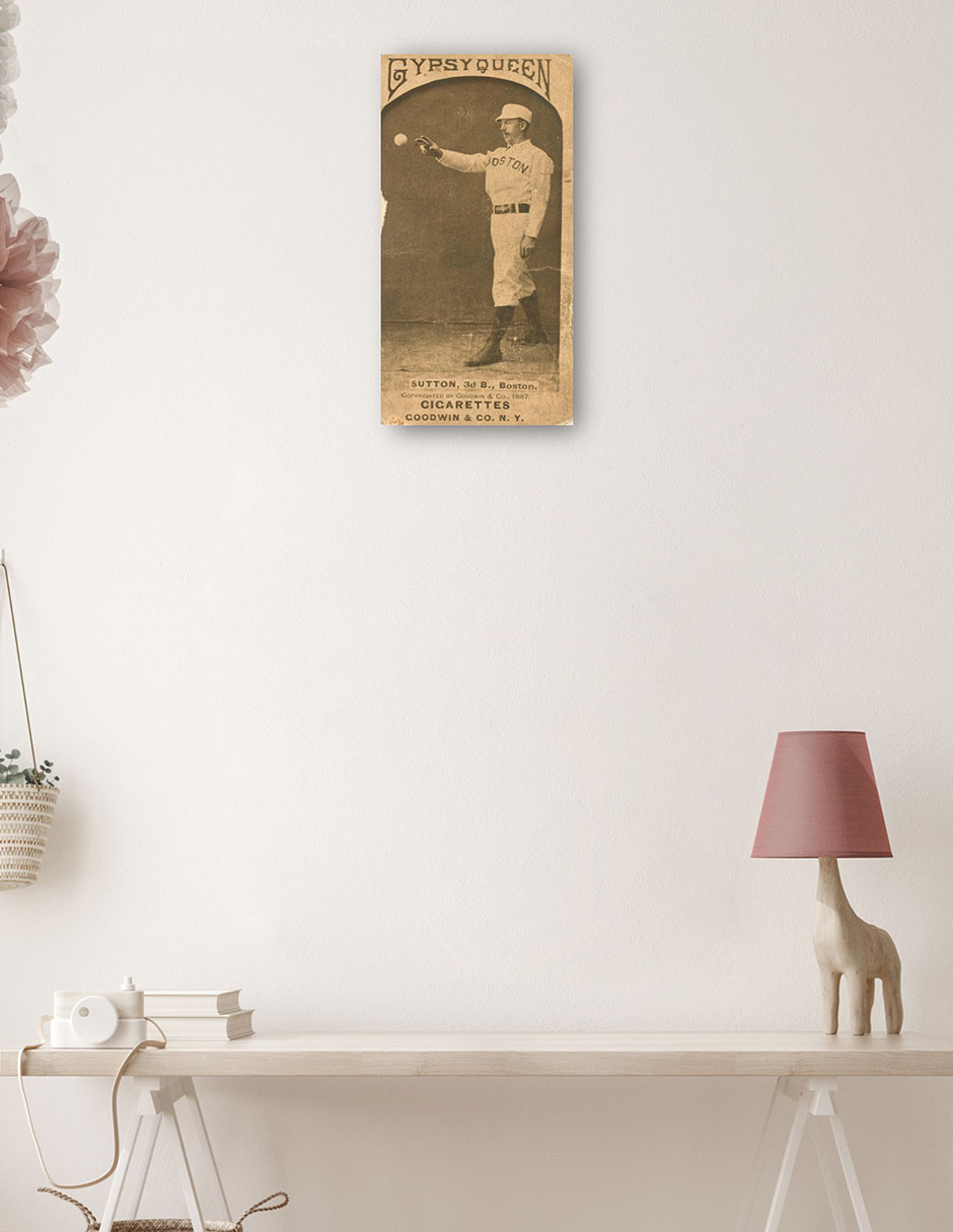 Foto 4 pulgar | Cuadro Decorativo - Ezra Sutton, Boston Beaneaters, Retrato De Tarjeta De Béisbol- Library Of Congress - 46x89 - Fi