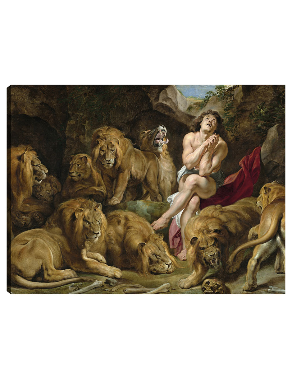 Foto 1 | Cuadro Decorativo - Daniel En El Foso De Los Leones (c. 1614-1616)- Peter Paul Rubens - Religión - 69x92 - Fine Art Tj