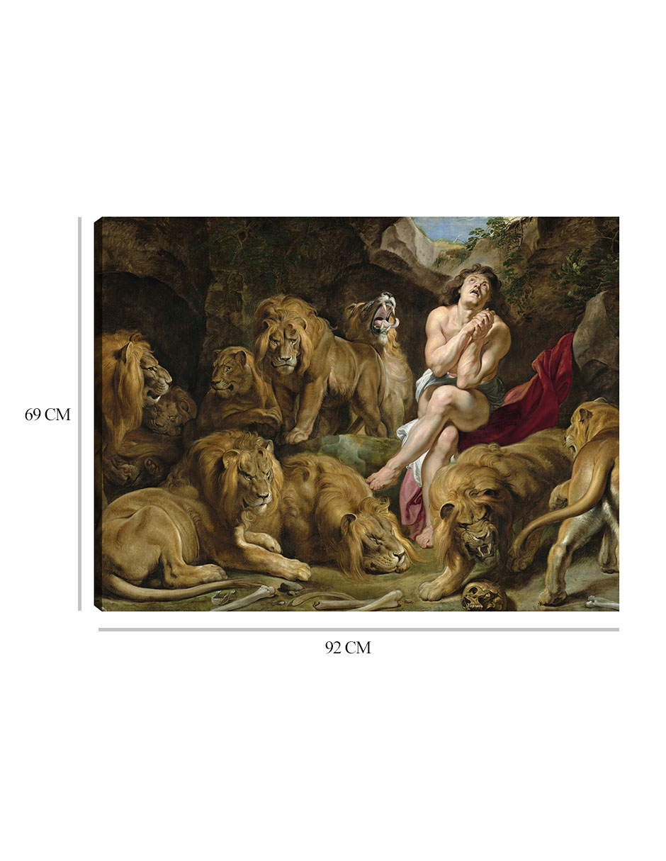Foto 7 pulgar | Cuadro Decorativo - Daniel En El Foso De Los Leones (c. 1614-1616)- Peter Paul Rubens - Religión - 69x92 - Fine Art Tj