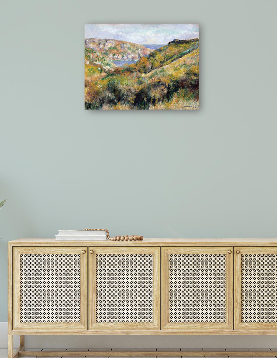 Foto 4 | Cuadro Decorativo - Colinas Alrededor De La Bahía De Moulin Huet, Guernsey (1883)- Pierre-auguste Renoir  - 69x