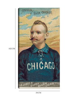 Foto 6 | Cuadro Decorativo - Cap Anson, Medias Blancas De Chicago, Retrato De Tarjeta De Béisbol- Library Of Congress -5