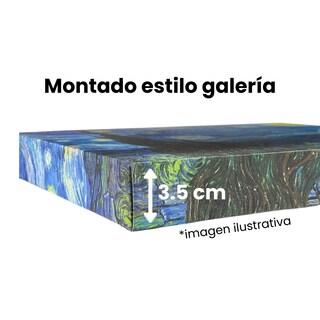 Foto 3 | Cuadro Decorativo Paisaje Bosque Otoñal 143cm X 89cm Marco Madera