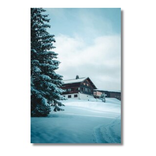 Foto 2 | Cuadro Decorativo Paisaje Bosque Nevado 143cm X 89cm Marco Madera