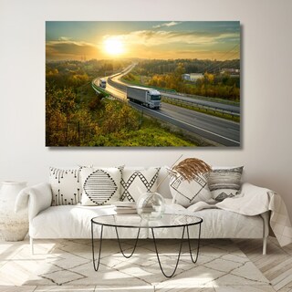 Foto 1 | Cuadro Decorativo Paisaje Carretera 143cm X 89cm Marco Madera