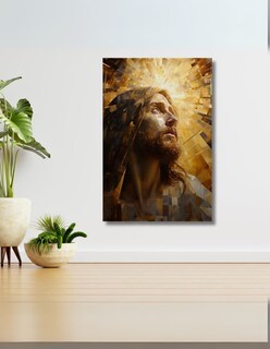 Foto 3 | Cuadro Decorativo Jesús Dorado