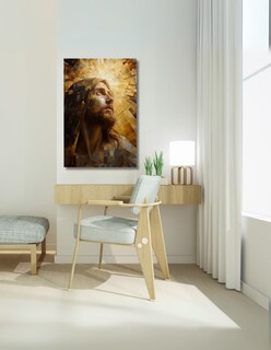 Foto 4 | Cuadro Decorativo Jesús Dorado
