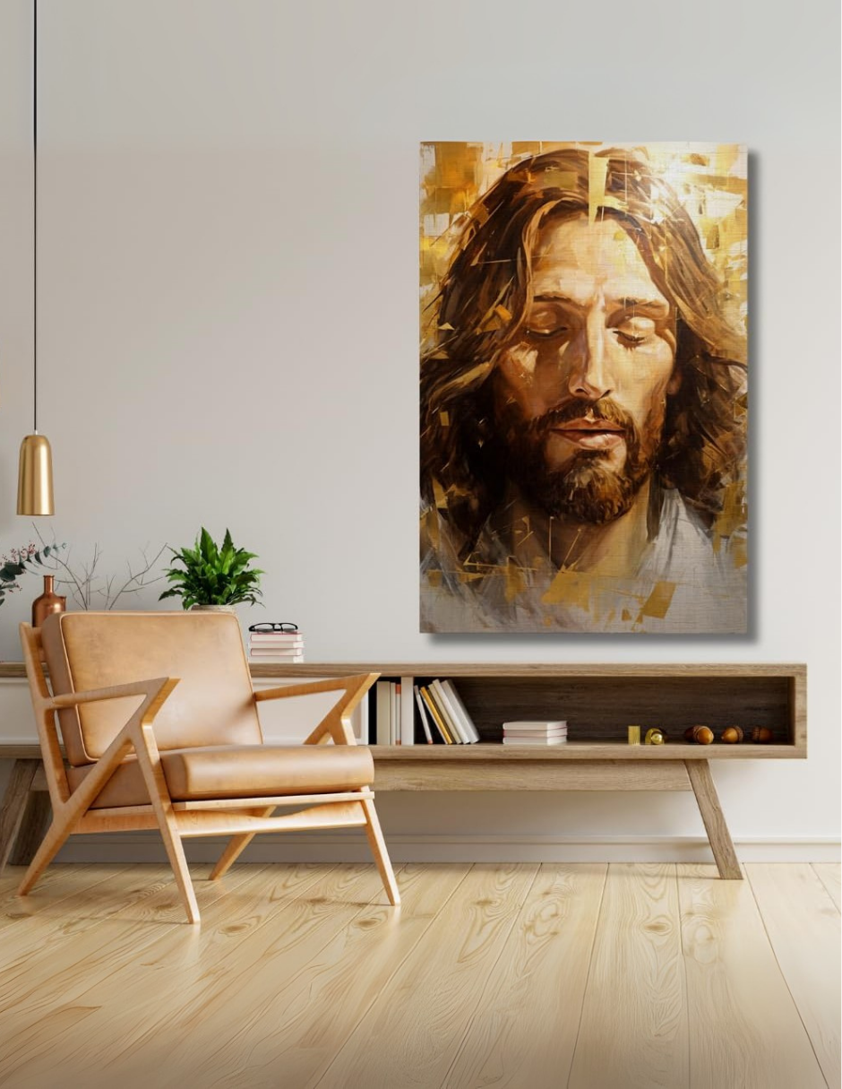 Foto 4 pulgar | Cuadro Decorativo Jesús Dorado