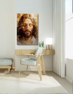 Foto 4 | Cuadro Decorativo Jesús Dorado