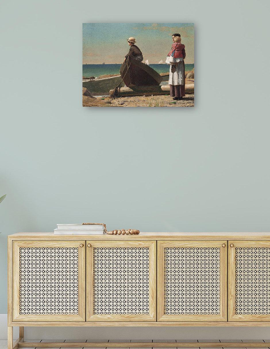 Foto 4 | Cuadro Decorativo - ¡viene Papá! (1873)- Winslow Homer - Fotografía - 69x92 - Impresión En Lienzo - Fine Art Tj