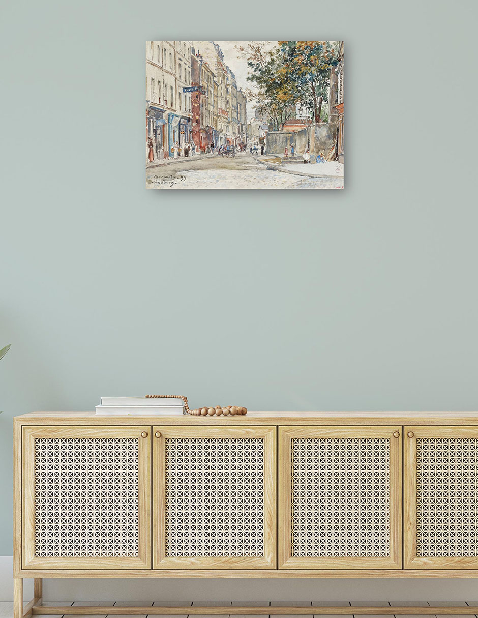 Foto 5 pulgar | Cuadro Decorativo - Calle Hermel En Montmartre (1899)- Frédéric Houbron - Fotografía - 69x92 - Impresión En