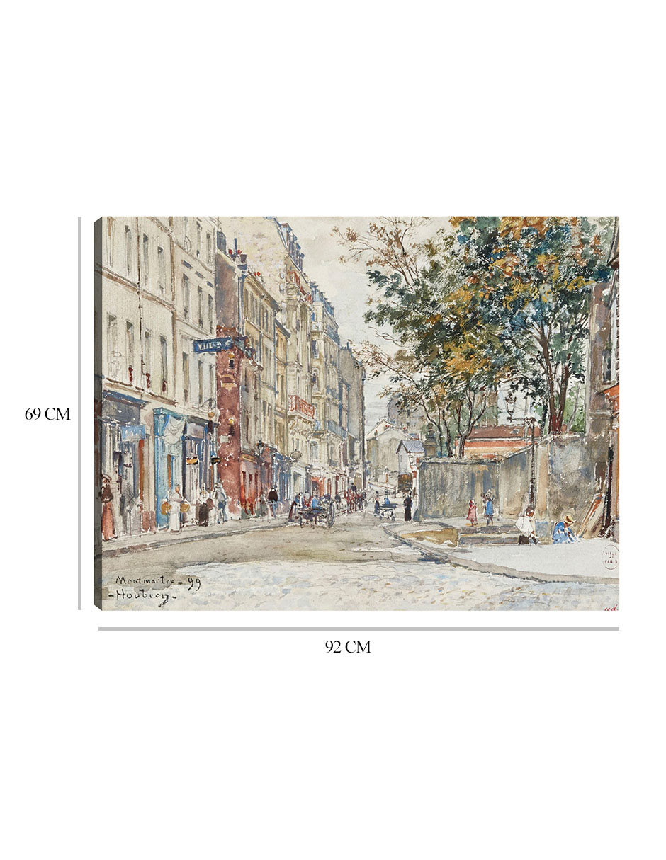 Foto 7 pulgar | Cuadro Decorativo - Calle Hermel En Montmartre (1899)- Frédéric Houbron - Fotografía - 69x92 - Impresión En