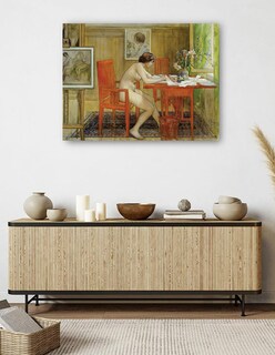 Foto 5 | Cuadro Decorativo - El Modelo Escribiendo Una Postal (1906)- Carl Larsson - 46x61 - Impresión En Lienzo - Fatj