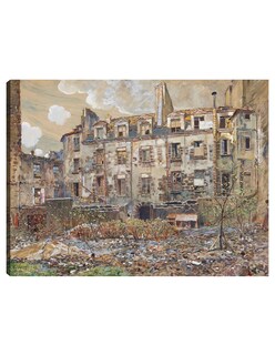 Foto 1 | Cuadro Decorativo - El Antiguo Cementerio De Saint-andré- Frédéric Houbron - 69x92 - Impresión En Lienzo - Fatj