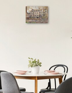 Foto 2 | Cuadro Decorativo - El Antiguo Cementerio De Saint-andré- Frédéric Houbron - 69x92 - Impresión En Lienzo - Fatj