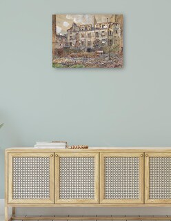 Foto 4 | Cuadro Decorativo - El Antiguo Cementerio De Saint-andré- Frédéric Houbron - 69x92 - Impresión En Lienzo - Fatj
