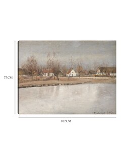 Foto 6 | Cuadro Decorativo - El Estanque Del Pueblo En Ring, Zelanda (1890)- Laurits Andersen Ring - 77x102 - Impresión E