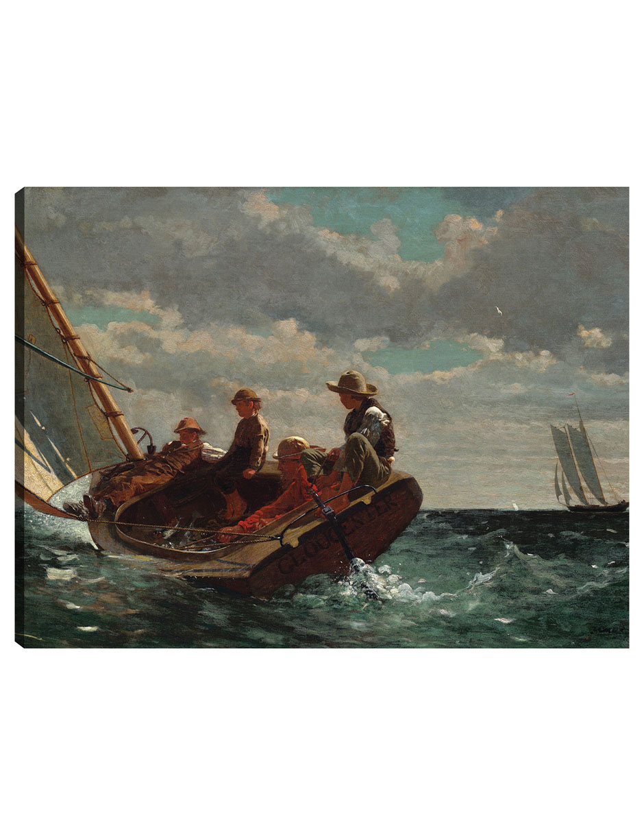 Foto 2 pulgar | Cuadro Decorativo - Breezing Up (una Venida Favorable) (1873-1876)- Winslow Homer - 28x36 - Impresión En Lienzo - Fatj