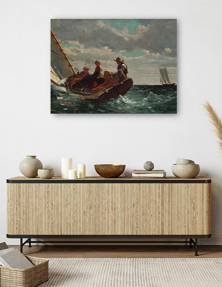 Foto 5 | Cuadro Decorativo - Breezing Up (una Venida Favorable) (1873-1876)- Winslow Homer - 28x36 - Impresión En Lienzo - Fatj