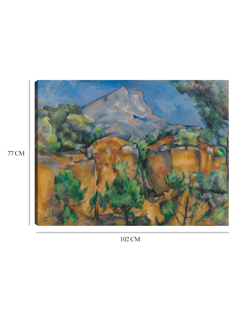 Foto 6 | Cuadro Decorativo - La Montaña Sainte-victoire Vista Desde La Cantera Bibémus - Paul Cézanne - 77x102 - Impr