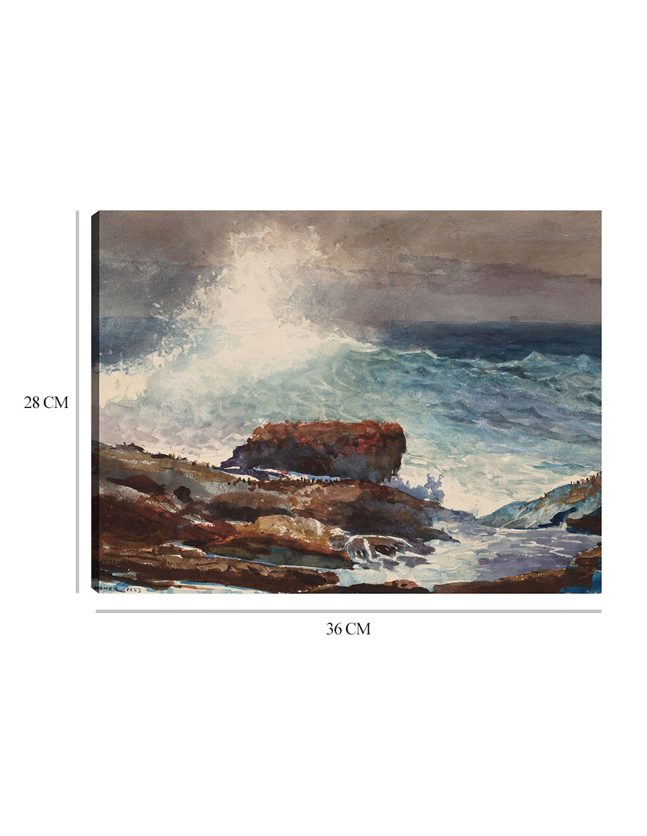 Foto 6 | Cuadro Decorativo - Marea Entrante, Scarboro, Maine (1883)- Winslow Homer - 28x36 - Impresión En Lienzo - Fatj