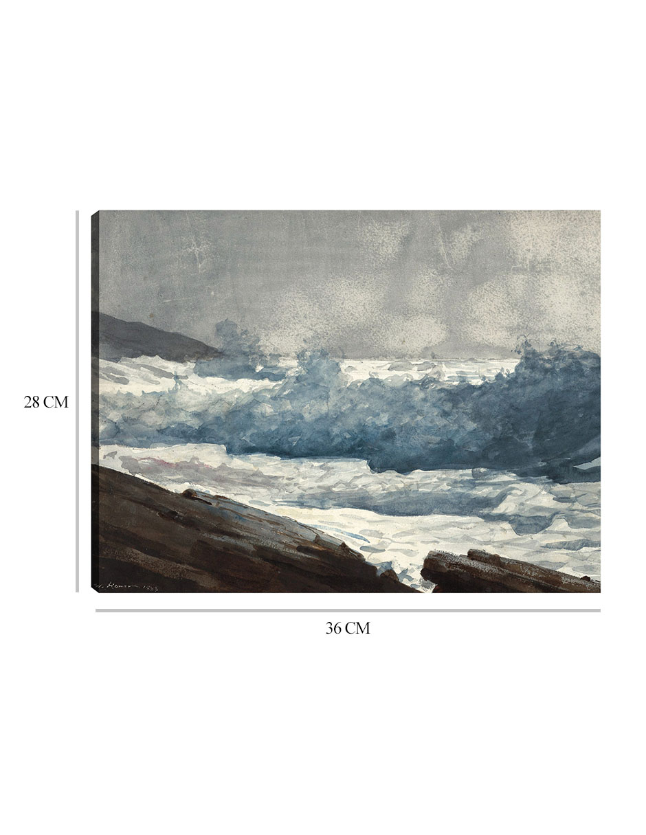 Foto 6 | Cuadro Decorativo - El Cuello De Prout, Rompedores (1883)- Winslow Homer - 28x36 - Impresión En Lienzo - Fatj