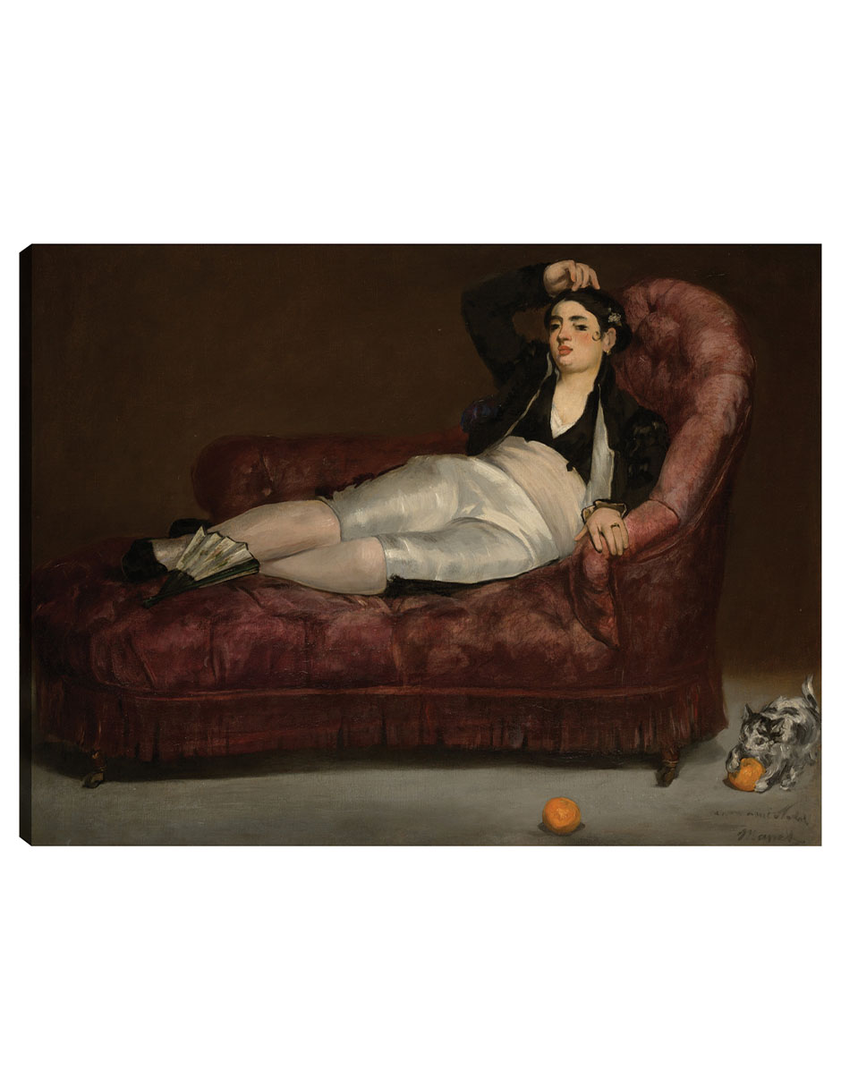 Foto 1 | Cuadro Decorativo - Mujer Joven Reclinada Vestida De Español (1862-1863)- Edouard Manet - 46x61 - Impresión En Lie