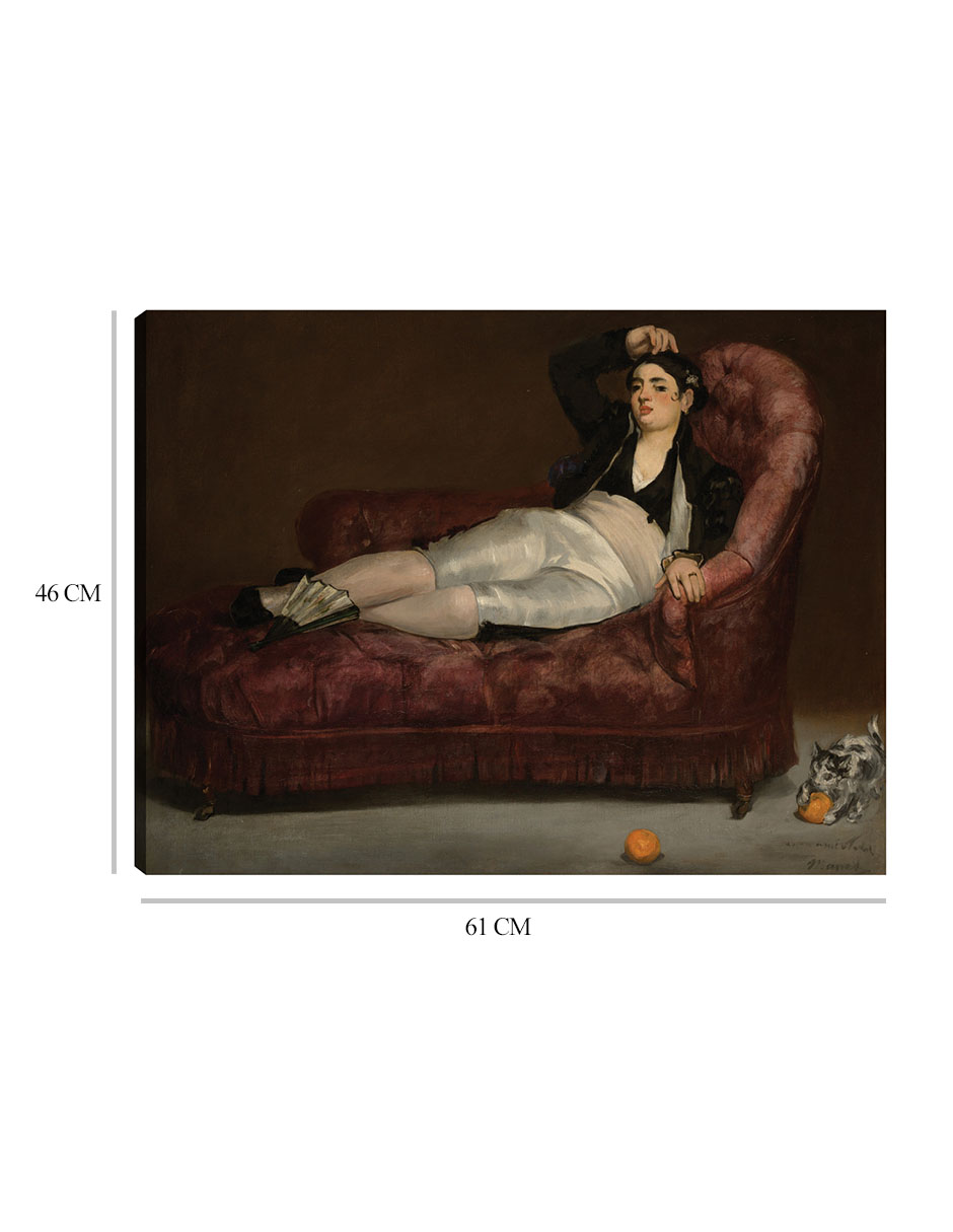 Foto 7 pulgar | Cuadro Decorativo - Mujer Joven Reclinada Vestida De Español (1862-1863)- Edouard Manet - 46x61 - Impresión En Lie
