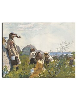 Foto 1 | Cuadro Decorativo - Recolectores De Bayas (1873)- Winslow Homer - Fotografía - 69x92 - Impresión En Lienzo - Fine Art
