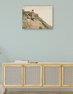 Foto 4 | Cuadro Decorativo - Niña Cargando Una Cesta (1882)- Winslow Homer - Fotografía - 46x61 - Impresión En Lienzo - Fine
