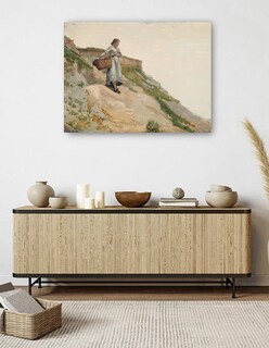 Foto 5 | Cuadro Decorativo - Niña Cargando Una Cesta (1882)- Winslow Homer - Fotografía - 46x61 - Impresión En Lienzo - Fine