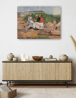 Foto 5 | Cuadro Decorativo - La Hija De Un Pescador (1873)- Winslow Homer - Fotografía - 69x92 - Impresión En Lienzo - Fine Ar