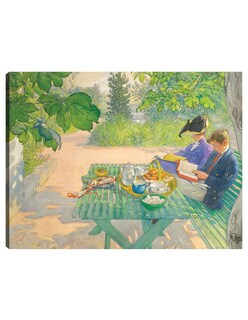 Foto 1 | Cuadro Decorativo - Lectura Navideña (1916)- Carl Larsson - Fotografía - 69x92 - Impresión En Lienzo - Fine Art Tj